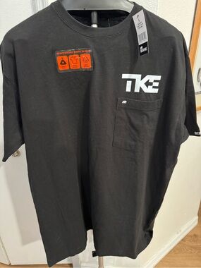 TKE Men's Black Short-Sleeve Pocket Tee